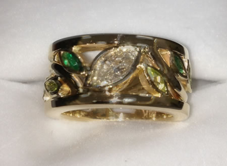 Custom jewelry designed by JL Hupp Jewelers